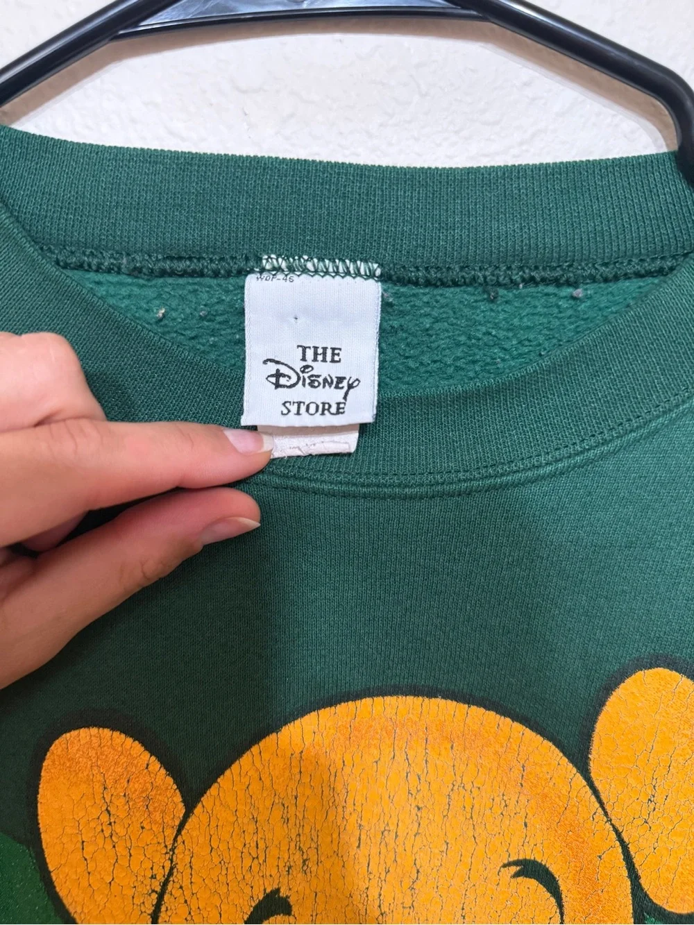 90s Disney Crewneck Sweatshirt with Yellow Winnie the Pooh Vintage